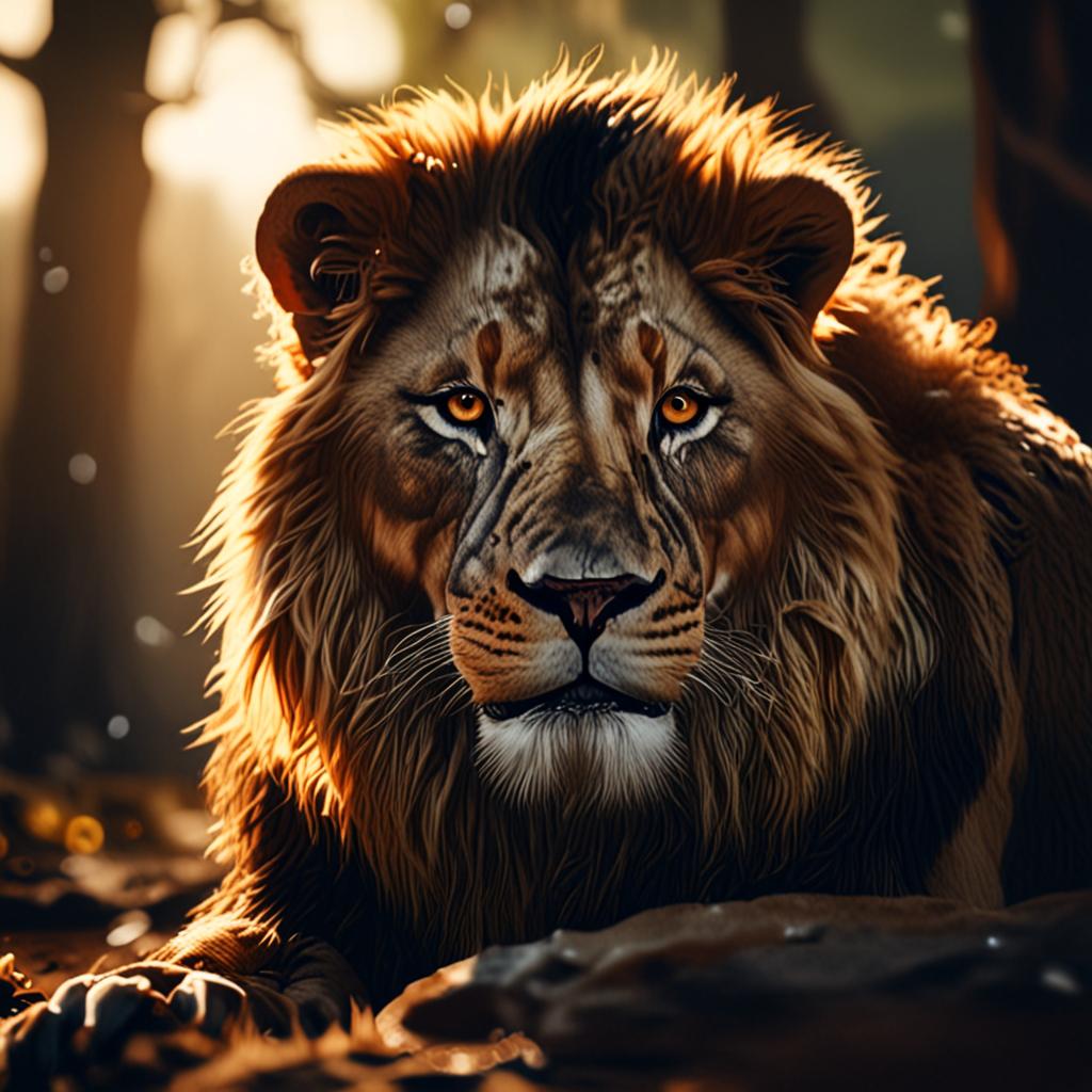 a majestic lion